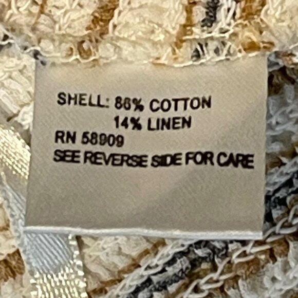 Striped Smocked Square Neck Crop Top With Long Balloon Sleeves In Neutral Stripe - Picture 8 of 13